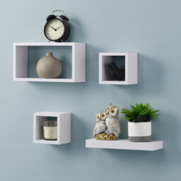Set of 4 Latitude Floating Shelves - White - thumbnail 2