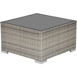 Outsunny Grey Rattan Square Coffee Table - thumbnail 2
