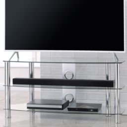 TTAP Vantage 2 Shelf Chrome TV Stand 800mm
