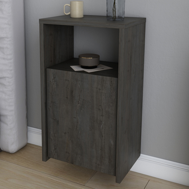 Decorotika Carlin Wenge Single Door Single Shelf Bedside Table - image 1