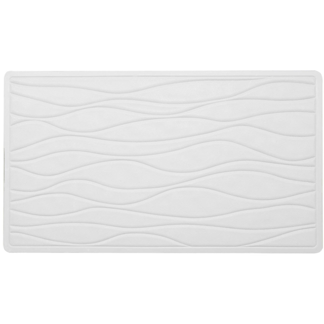 White Waves Rubber Bath Mat 70 x 40cm