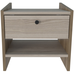 Decorotika Berlin Walnut and Cordoba Single Drawer Single Shelf Bedside Table - thumbnail 2
