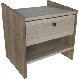 Decorotika Berlin Walnut and Cordoba Single Drawer Single Shelf Bedside Table - thumbnail 3