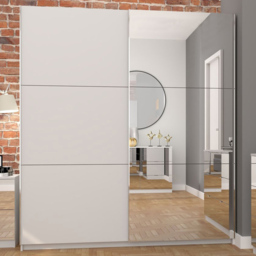 Echo Wide Mirrored Sliding Door Wardrobe - thumbnail 1