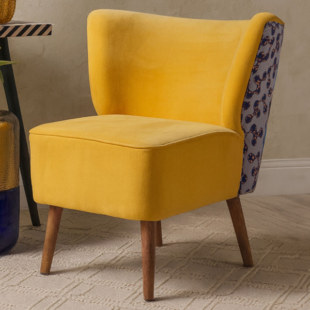 Premier Housewares Cefena Yellow Print Chair - image 1