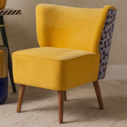 Premier Housewares Cefena Yellow Print Chair