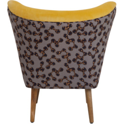 Premier Housewares Cefena Yellow Print Chair - thumbnail 4