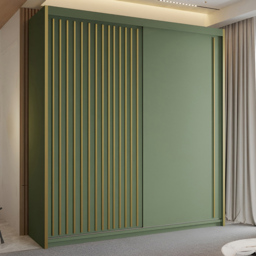 Sliding Wardrobes 4U Pesto Green 2 Door Wardrobe 203cm
