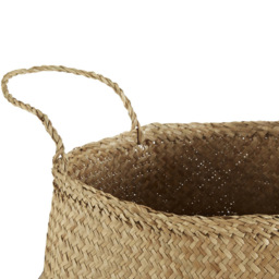 Premier Housewares Black Sequin and Natural Small Seagrass Basket - thumbnail 4