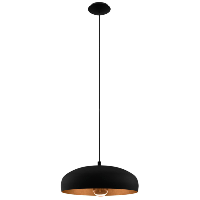 EGLO Mogano 1 Black and Copper Pendant Light - image 1