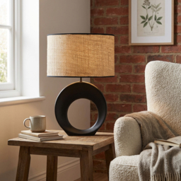 Colson Black and Natural Table Lamp - thumbnail 4