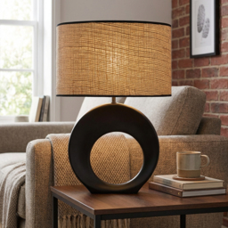 Colson Black and Natural Table Lamp - thumbnail 3
