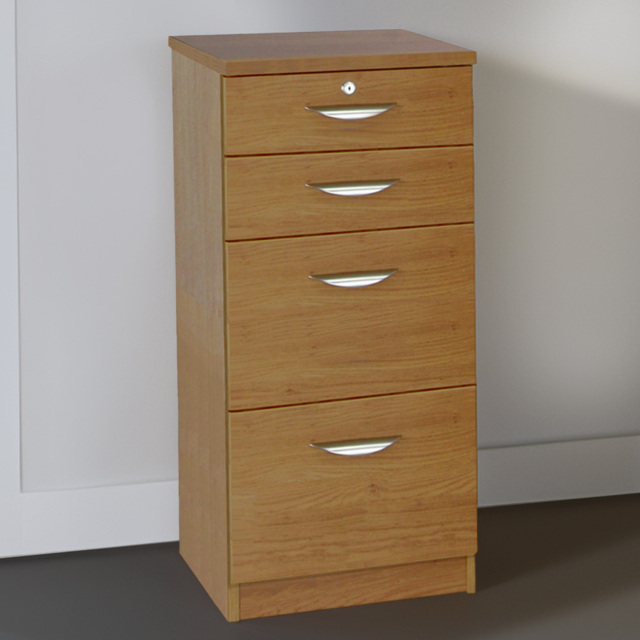 R White Cabinets Brown 4 Drawer Filing Cabinet - image 1