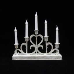 5 LED Metal Scroll Christmas Candle Bridge (Battery Operated) - thumbnail 3