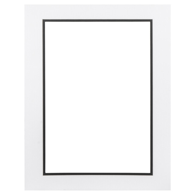 White and Black Double Picture Photo Frame with Mount A4