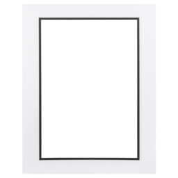 White and Black Double Picture Photo Frame with Mount A4