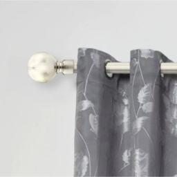 New Edge Blinds Sphere Brushed Silver Extendable Eyelet Metal Curtain Pole Set 160-300cm - thumbnail 2