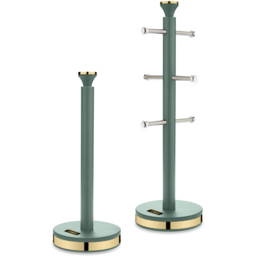 Tower Cavalletto Green Mug Tree and Towel Pole Set