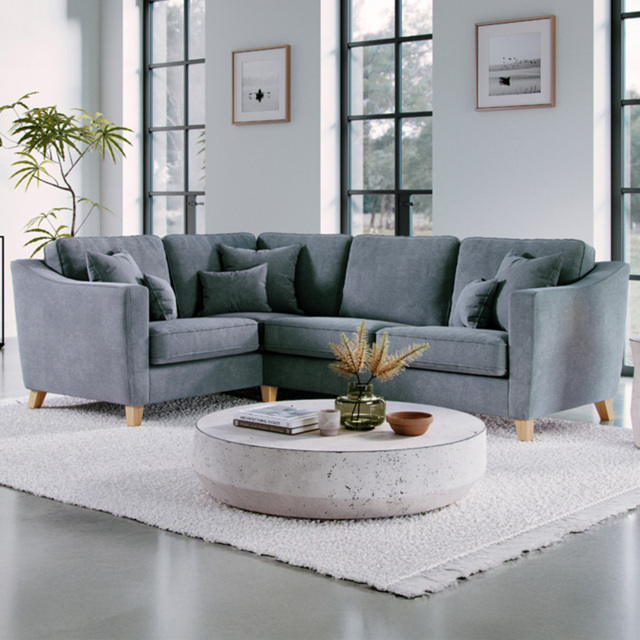Marlon City Denim 3 Seater Right Hand Corner Sofa - image 1