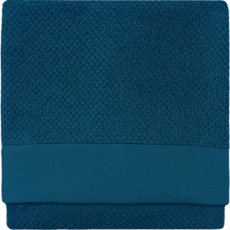 furn. Textured Cotton Blue Bath Towel
