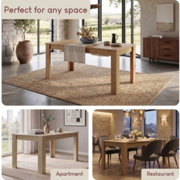 Vida Designs Medina 6 Seater Dining Table Oak - thumbnail 4