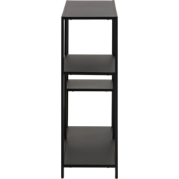 Florence Newcastle 4 Shelf Matt Black Asymmetrical Bookcase - thumbnail 4