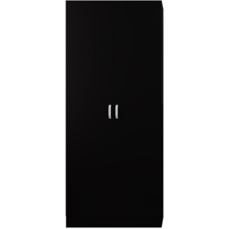 FWStyle Tunis 2 Door Matt Black Wardrobe - thumbnail 3