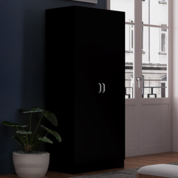 FWStyle Tunis 2 Door Matt Black Wardrobe - thumbnail 1