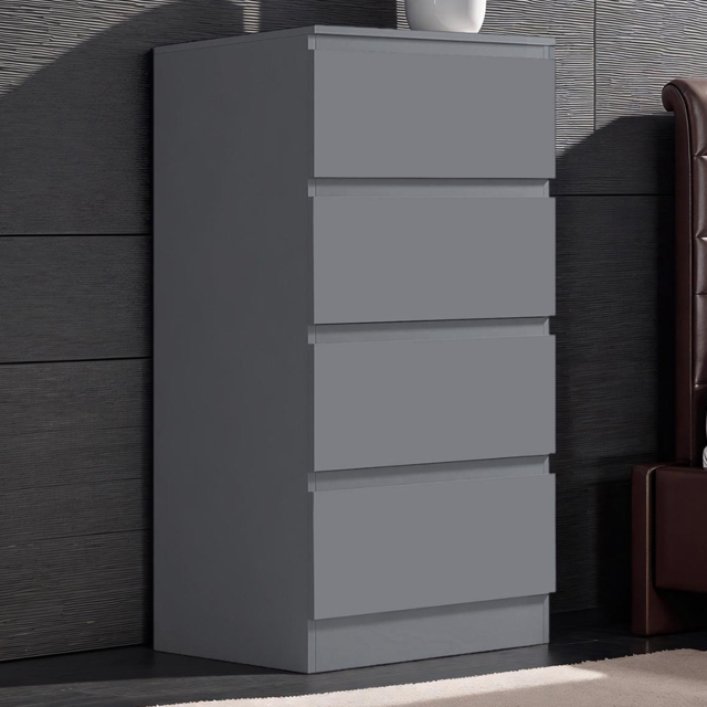 FWStyle Carlton 4 Drawer Matt Grey Chest of Drawers - image 1