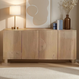 IH Design Ajmer 2 Shelf Solid Wooden Extra Large Sideboard
