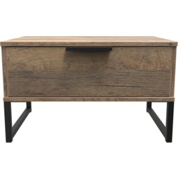 Crowndale Hong Kong Single Drawer Vintage Oak Wide Side Table Ready Assembled - thumbnail 3