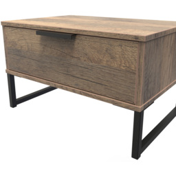 Crowndale Hong Kong Single Drawer Vintage Oak Wide Side Table Ready Assembled - thumbnail 4