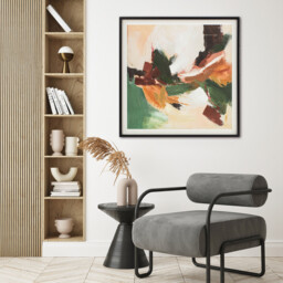 Organic Hand Finished Framed Canvas Neutral - thumbnail 3
