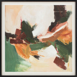 Organic Hand Finished Framed Canvas Neutral