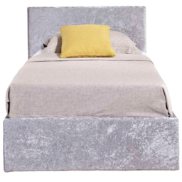 Berlin Single Steel Crushed Velvet Ottoman Bed - thumbnail 3