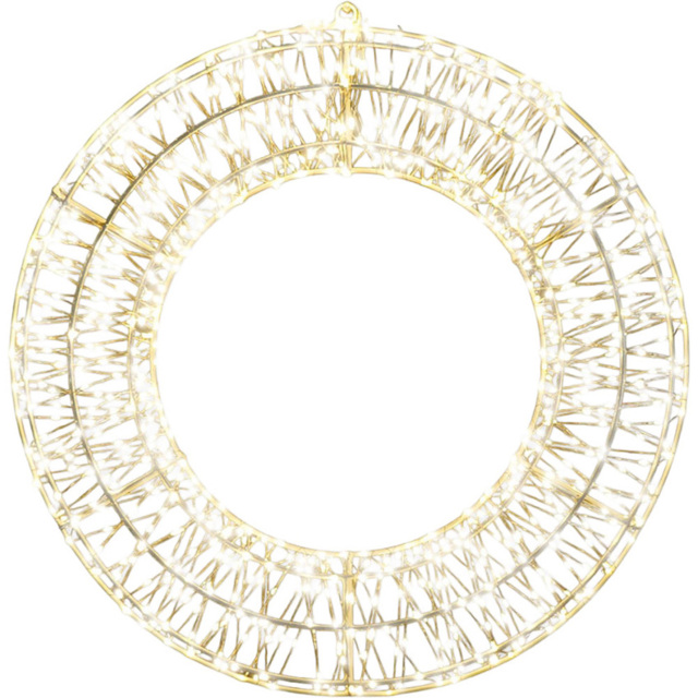 Xmas Haus 720 Warm White LED Metal Wreath 50cm - image 1