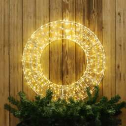 Xmas Haus 720 Warm White LED Metal Wreath 50cm - thumbnail 2