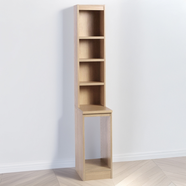 R White Cabinets Brown 4 Shelf Desktop Tower Storage with Hutch - image 1