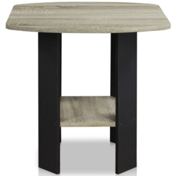 Walplus French Oak Grey and Black Simple Design Side Table - thumbnail 3