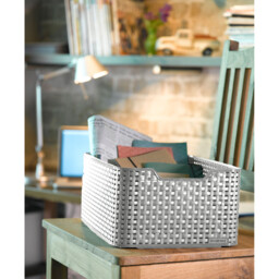 Curver Rattan Grey Storage Basket 18L - thumbnail 3