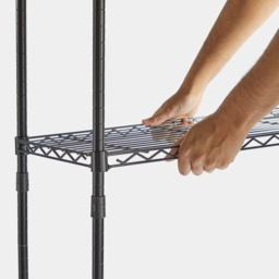 VonHaus Black 5 Tier Wire Shelving Rack - thumbnail 4