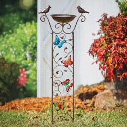 Marco Paul Iron Plant Trellis Bird Bath - thumbnail 2