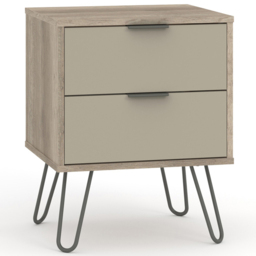 Augusta 2 Drawer Driftwood Bedside Table - thumbnail 3