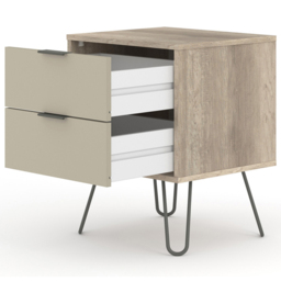 Augusta 2 Drawer Driftwood Bedside Table - thumbnail 4