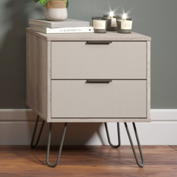 Augusta 2 Drawer Driftwood Bedside Table