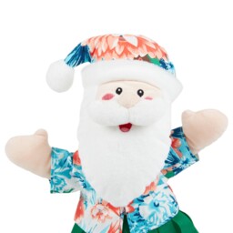 Blue Holiday Dancing Santa Plush - thumbnail 2