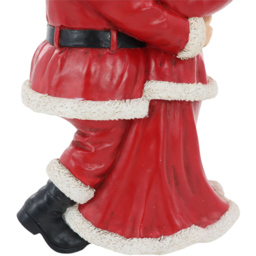 Sleigh Bells Ring Red Dancing Mr and Mrs Claus Christmas Ornament 30cm - thumbnail 2