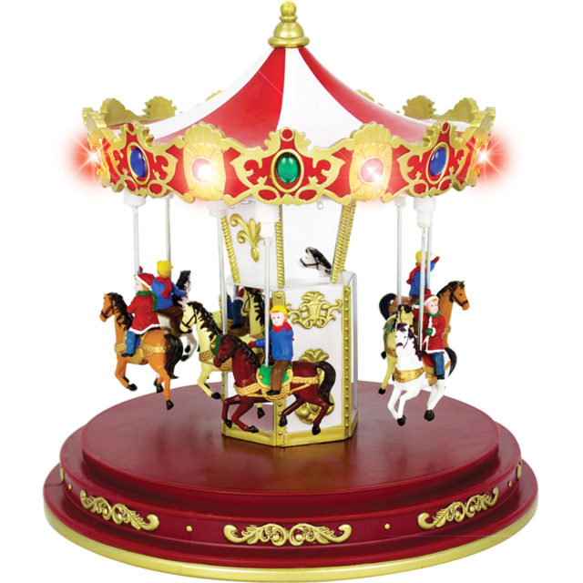 The Christmas Workshop Musical LED Revolving Up and Down Carousel Christmas Decoration - image 1