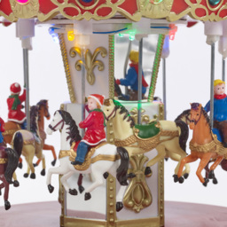 The Christmas Workshop Musical LED Revolving Up and Down Carousel Christmas Decoration - thumbnail 3
