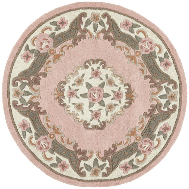 Origins Shensi Pink Wool Round Rug 120cm - image 1